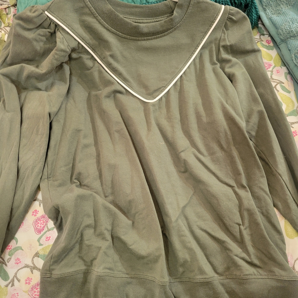 Summersalt Olive Long Sleeve with White Accent